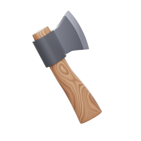 Hacha de madera  3D Icon