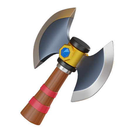 Hacha medieval  3D Icon