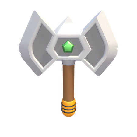 Hacha medieval  3D Icon