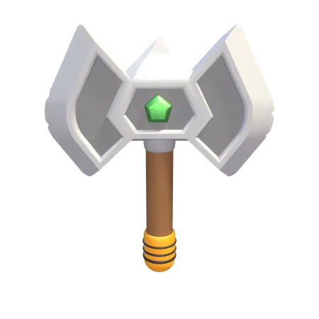 Hacha medieval  3D Icon