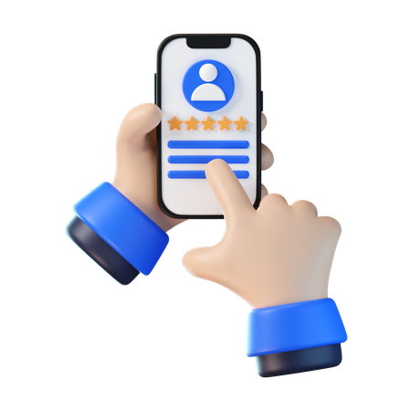 Haciendo calificación en línea  3D Icon