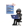 ransomware attack 3d illustration
