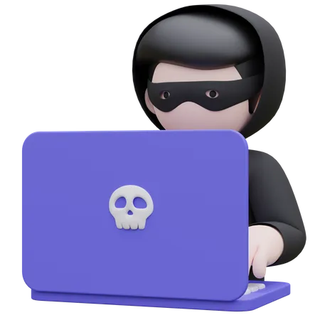 Hack de segurança cibernética  3D Icon