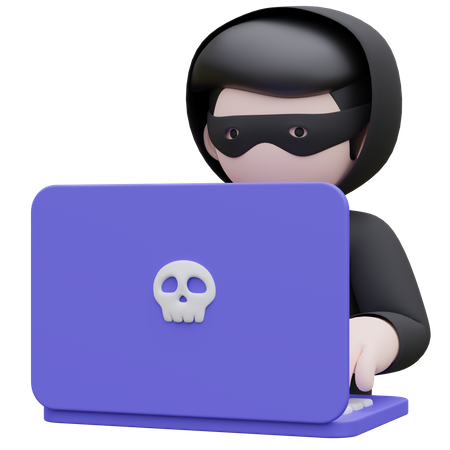 Hackeo de seguridad cibernética  3D Icon
