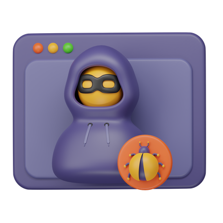 Invasão de sites  3D Icon