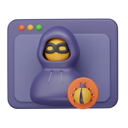 Invasão de sites  3D Icon