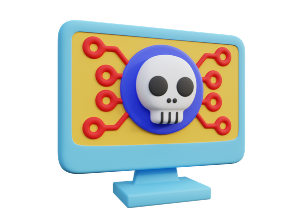 Hacked System  3D Icon