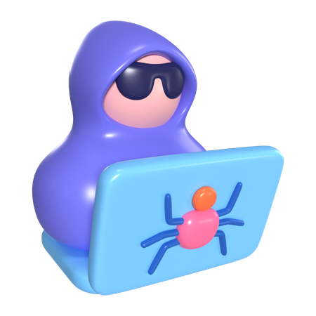 Hacker  3D Icon