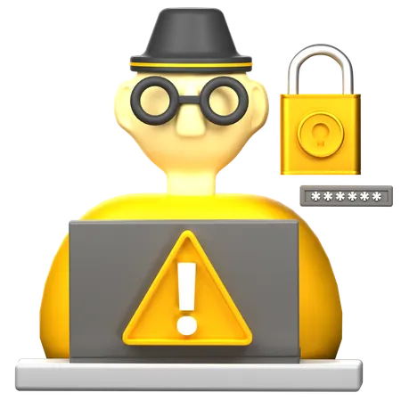 Hacker  3D Icon