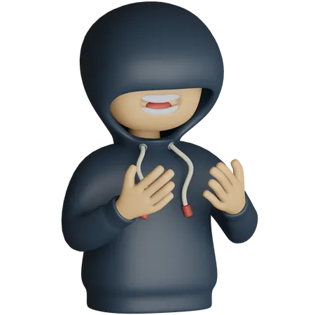 Hacker  3D Icon