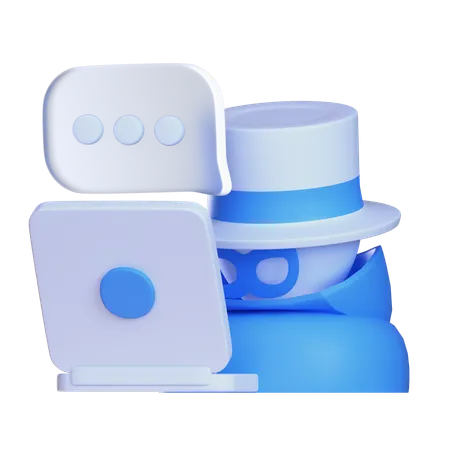 Hacker  3D Icon