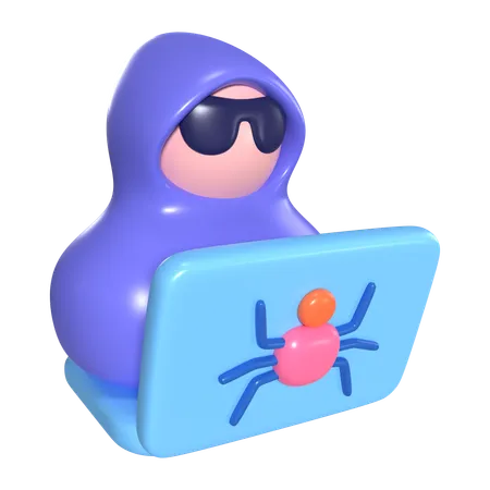 Hacker  3D Icon