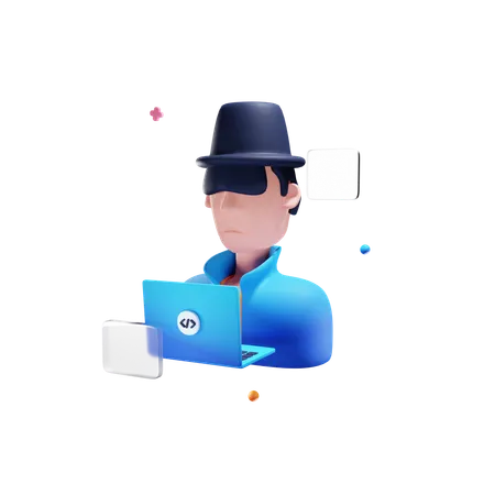 Hacker  3D Icon