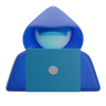 3d anonymous hacker logo