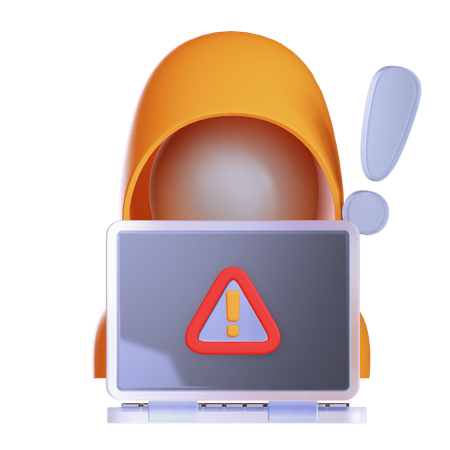Hacker Alert  3D Icon
