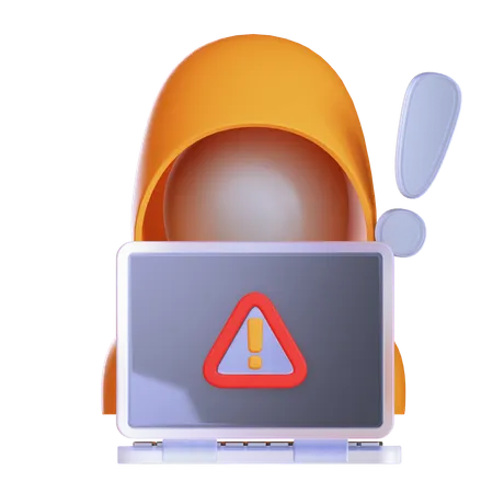 Hacker Alert  3D Icon