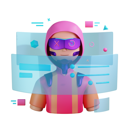 Hacker-Bot  3D Icon