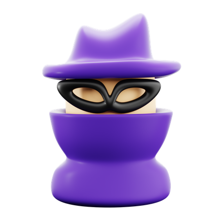 Hacker cibernético  3D Icon