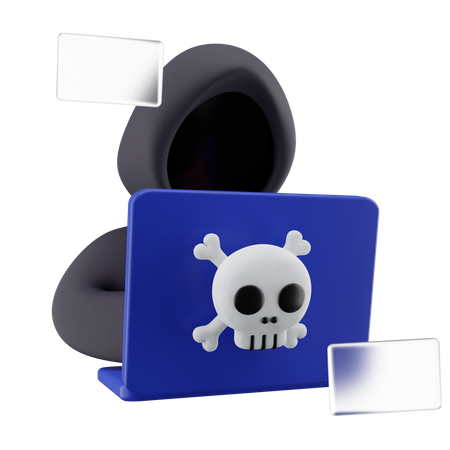 Hacker cibernético  3D Icon
