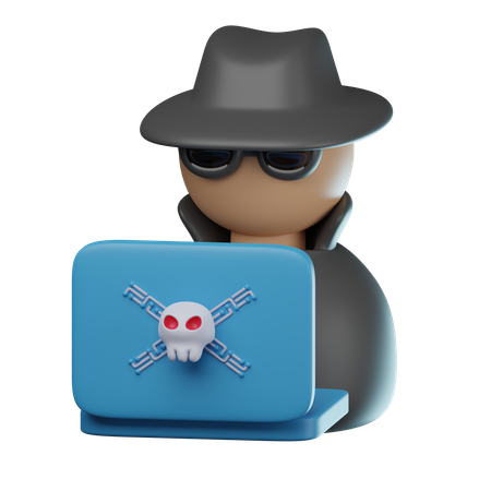 Hacker cibernético  3D Icon
