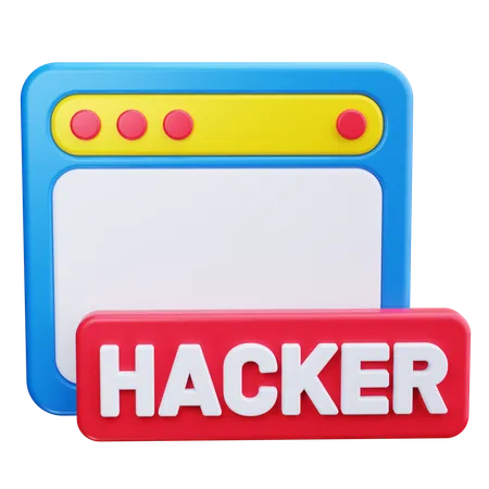 Hacker da web  3D Icon