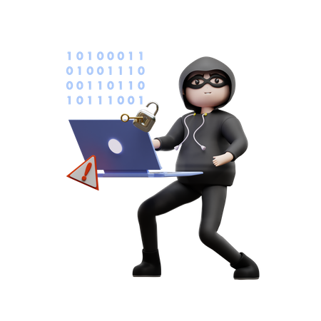 Hacker hacken Website  3D Icon