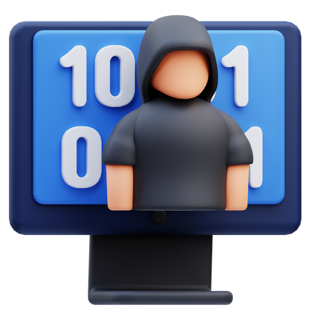 Hacker de computadora  3D Icon