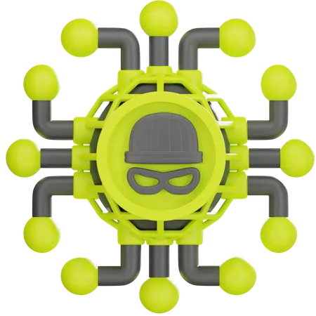 Hacker Network  3D Icon