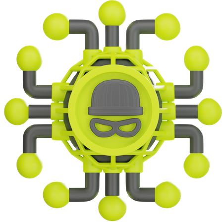 Hacker Network  3D Icon