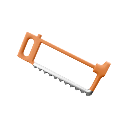 3 D Rendering Hacksaw On White Background 3 D Render Saw Icon 3D Icon