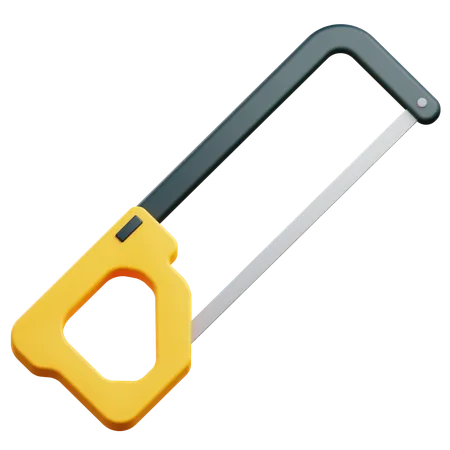 3 D Hacksaw With Transparent Background 3D Icon