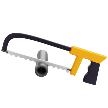 3 D Hacksaw With Isolated Background 3D Icon