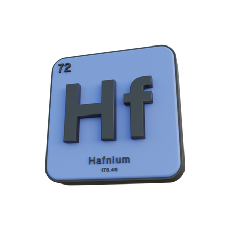 Hafnium  3D Illustration