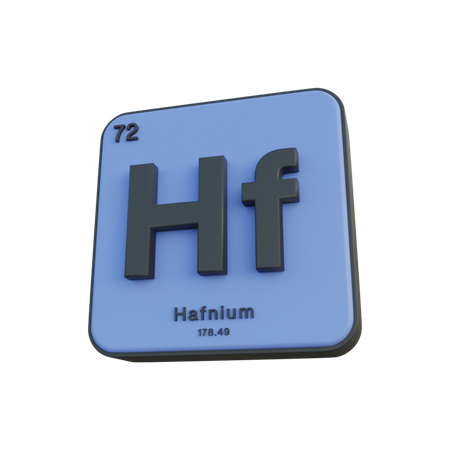 Hafnium  3D Illustration