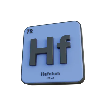 Hafnium  3D Illustration