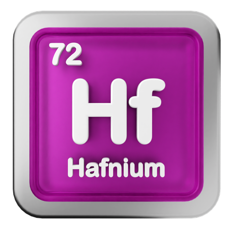 Hafnium Periodic Table  3D Icon