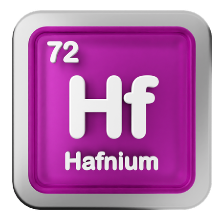 Tableau périodique du hafnium  3D Icon