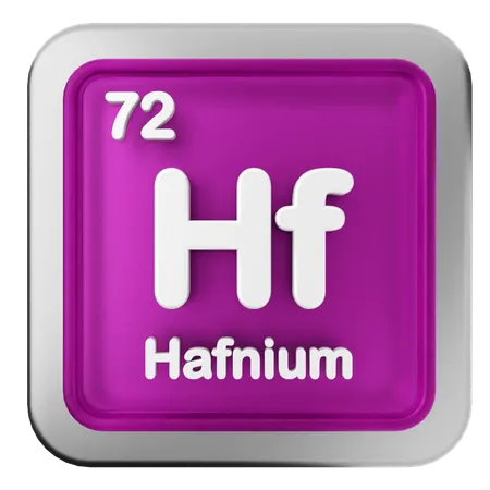 Tableau périodique du hafnium  3D Icon