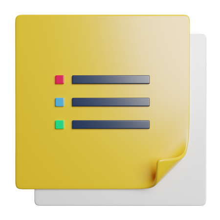 Haftnotiz  3D Icon