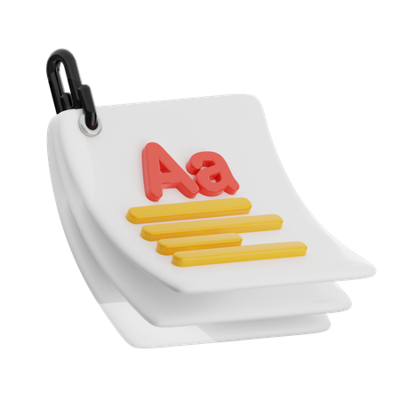 Haftnotiz  3D Icon