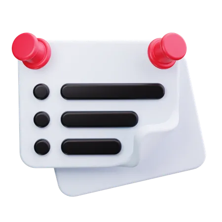 Haftnotiz  3D Icon