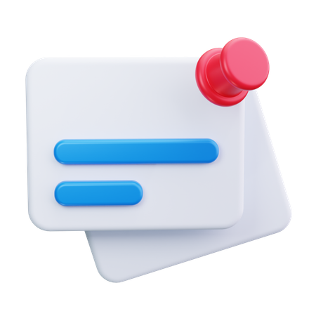 Haftnotiz  3D Icon