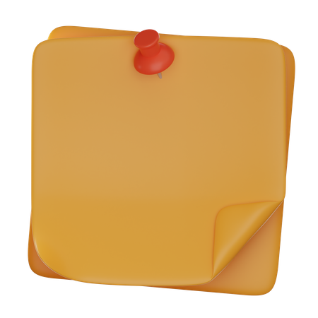 Haftnotiz  3D Icon