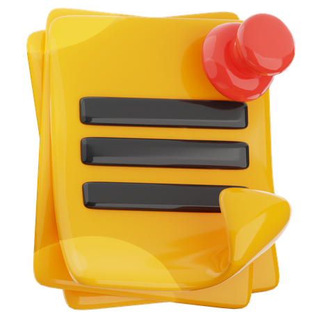 Haftnotizen  3D Icon