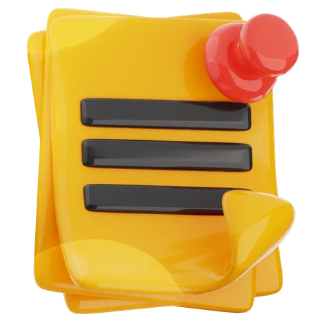 Haftnotizen  3D Icon