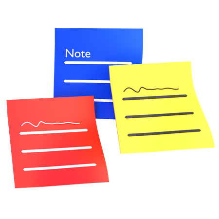 Haftnotizen  3D Icon