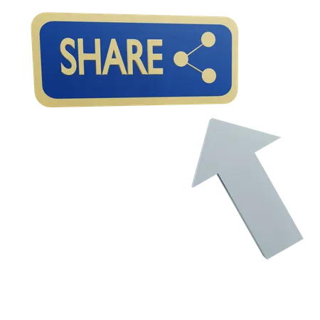Haga clic en compartir  3D Icon