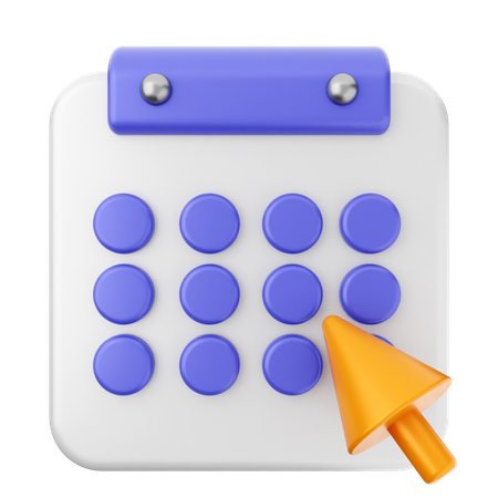 Haga clic en calendario  3D Icon