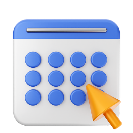 Haga clic en calendario  3D Icon