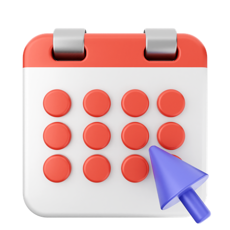 Haga clic en calendario  3D Icon